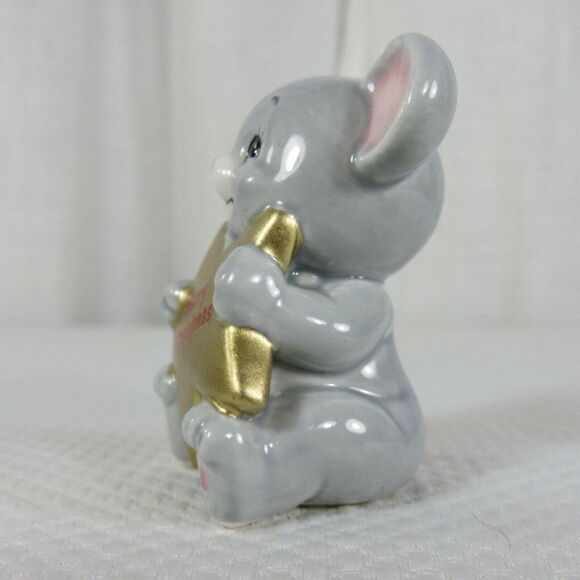 Vintage 80s Russ Berrie Merry Christmas Mouse Star Figurine - Picture 3 of 6